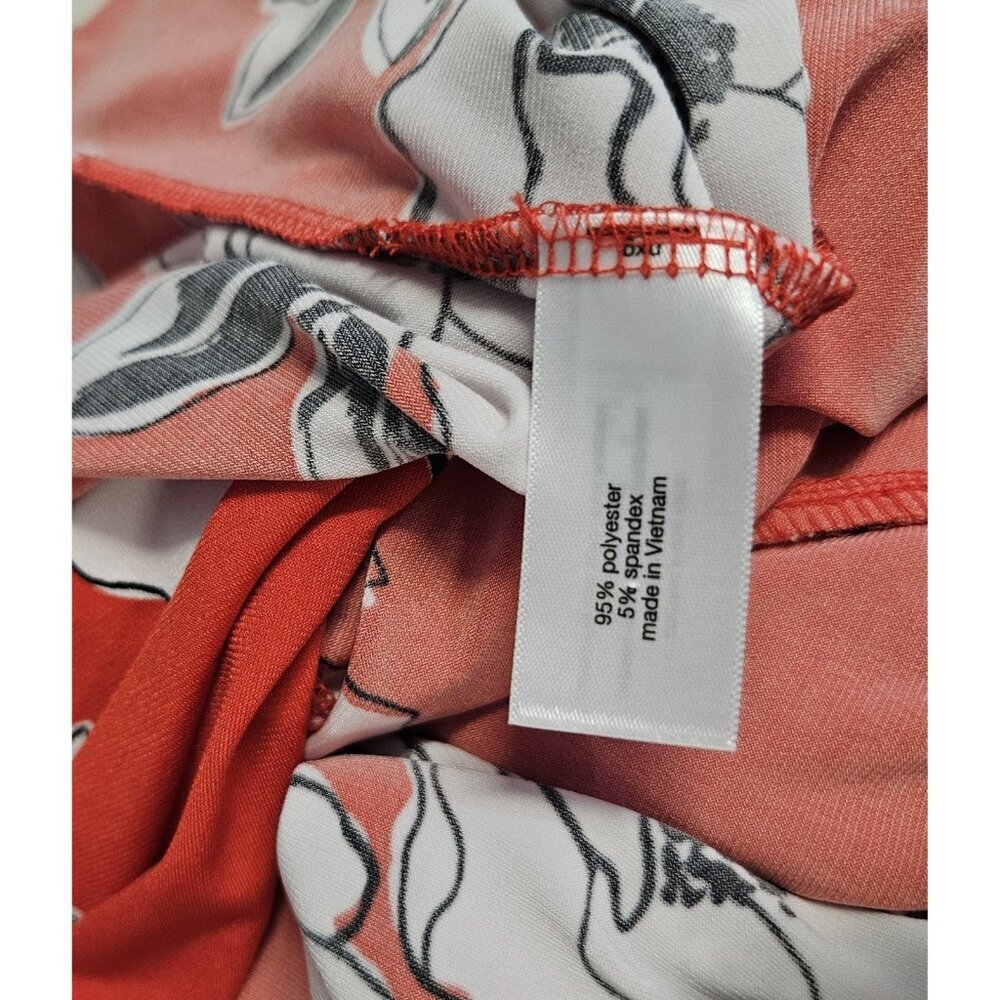 Lane Bryant Red Floral Wrap Maxi Dress Size 22/24 Short Sleeve V-Neck New - Picture 5 of 5